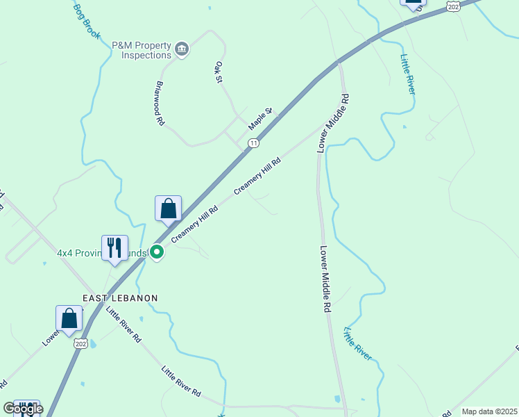 map of restaurants, bars, coffee shops, grocery stores, and more near 22 Heidi Lane in Lebanon