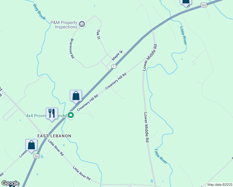 map of restaurants, bars, coffee shops, grocery stores, and more near 22 Heidi Lane in Lebanon