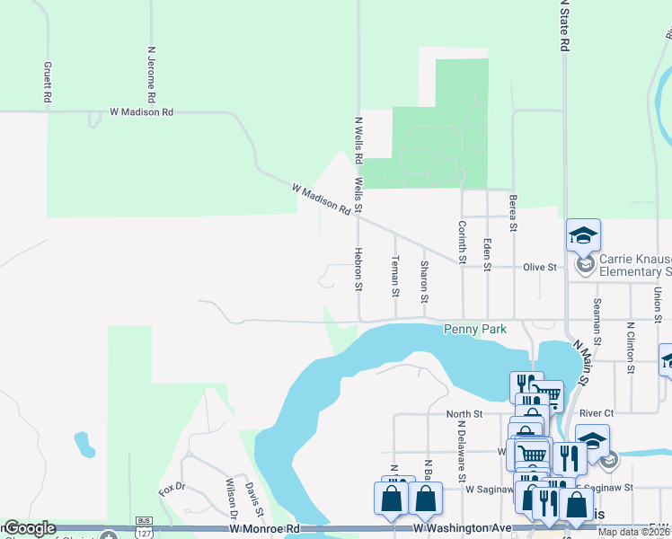 map of restaurants, bars, coffee shops, grocery stores, and more near 711 Fairway Drive in St. Louis