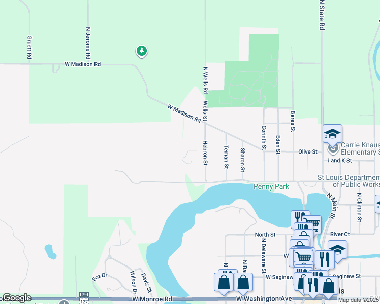 map of restaurants, bars, coffee shops, grocery stores, and more near 706 Fairway Drive in St. Louis
