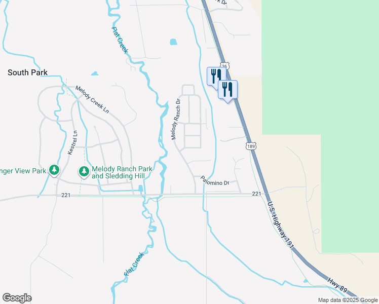 map of restaurants, bars, coffee shops, grocery stores, and more near 4167 Melody Ranch Drive in Jackson