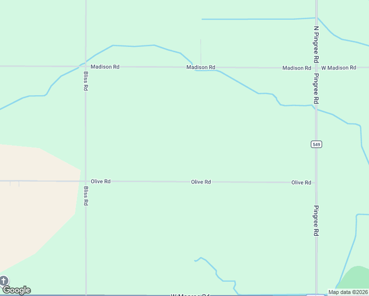 map of restaurants, bars, coffee shops, grocery stores, and more near 7570 Olive Road in Elwell