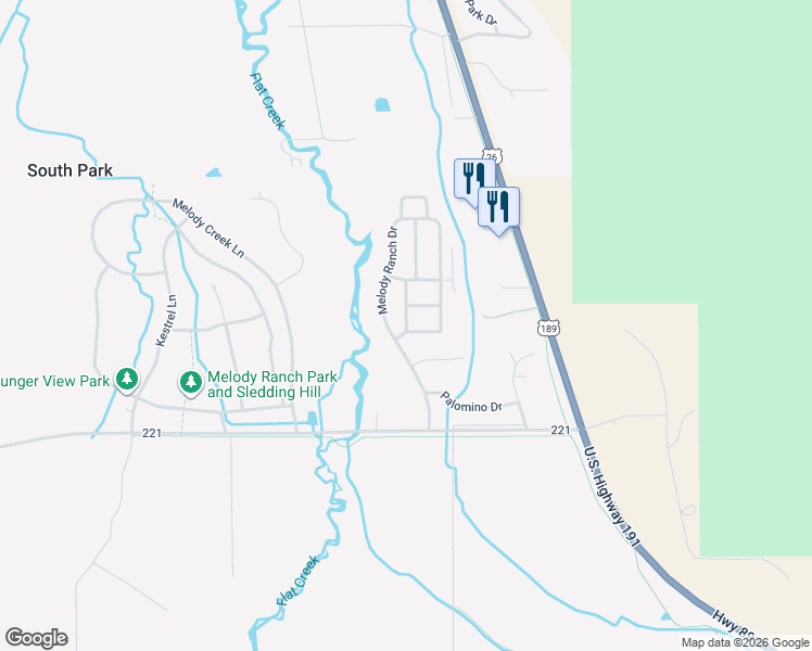 map of restaurants, bars, coffee shops, grocery stores, and more near 4166 Melody Ranch Drive in Jackson