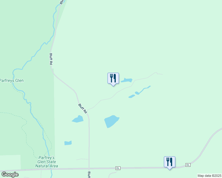 map of restaurants, bars, coffee shops, grocery stores, and more near S6330 Bluff Road in Merrimac