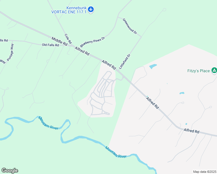 map of restaurants, bars, coffee shops, grocery stores, and more near 1 Robinson Way in Kennebunk