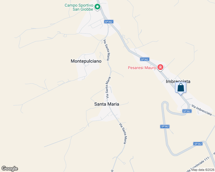 map of restaurants, bars, coffee shops, grocery stores, and more near 7 Via Santa Maria in Santa Maria