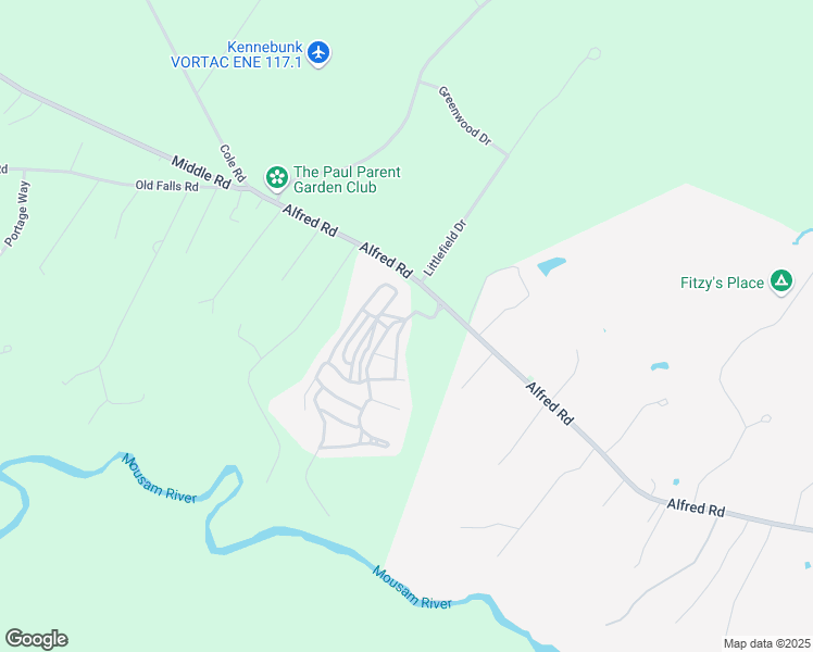 map of restaurants, bars, coffee shops, grocery stores, and more near 1 Robinson Way in Kennebunk