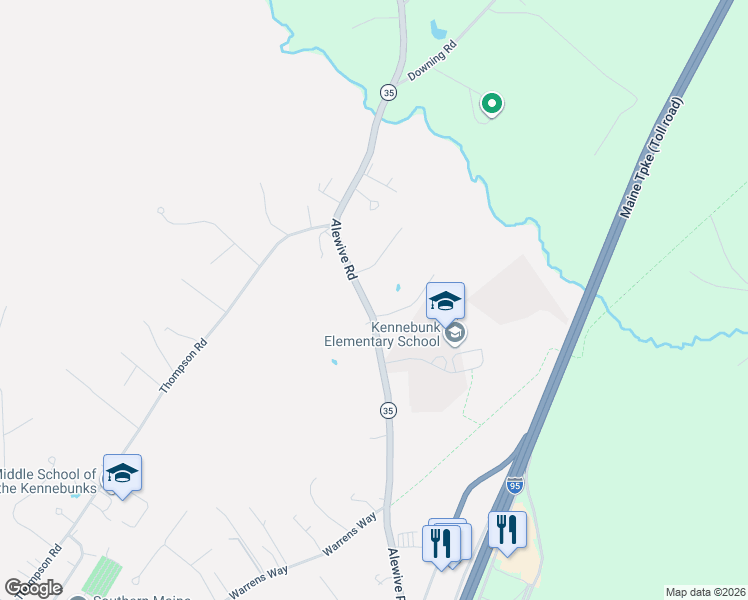 map of restaurants, bars, coffee shops, grocery stores, and more near 209 Alewive Road in Kennebunk