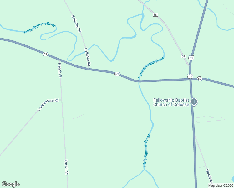 map of restaurants, bars, coffee shops, grocery stores, and more near 3437 New York 69 in Parish