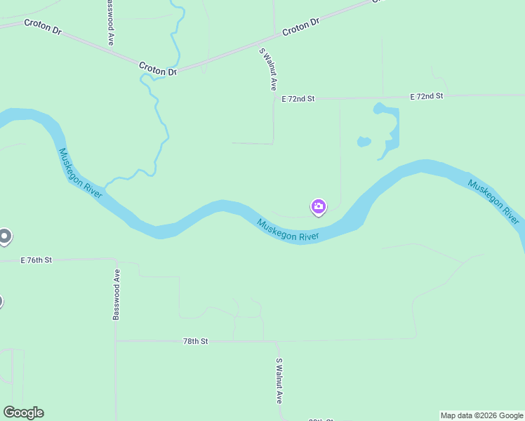 map of restaurants, bars, coffee shops, grocery stores, and more near 1552 Gardner Avenue in Newaygo