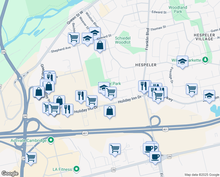 map of restaurants, bars, coffee shops, grocery stores, and more near 44 Cindy Avenue in Cambridge