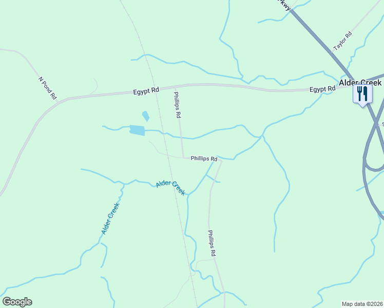 map of restaurants, bars, coffee shops, grocery stores, and more near 11504 Phillips Road in Boonville