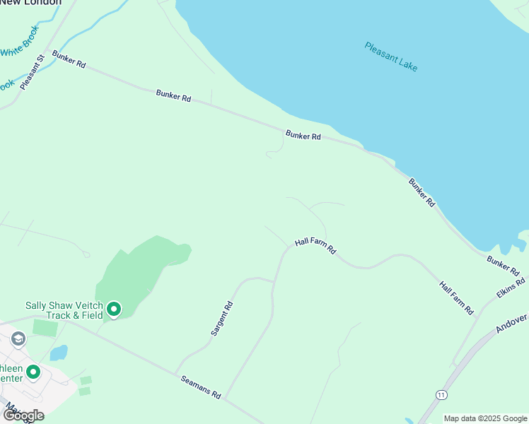 map of restaurants, bars, coffee shops, grocery stores, and more near 58 Kearsarge Road in New London