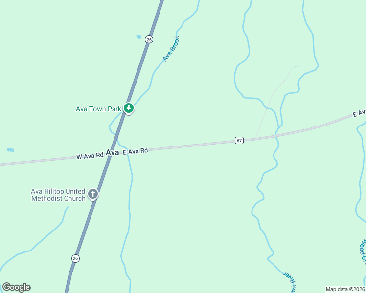 map of restaurants, bars, coffee shops, grocery stores, and more near 6294-6298 East Ava Road in Ava