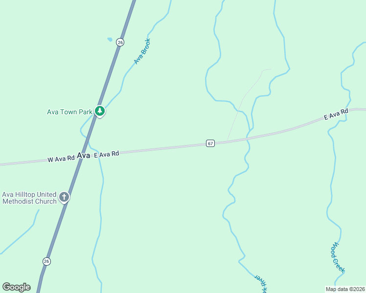map of restaurants, bars, coffee shops, grocery stores, and more near 6294-6298 East Ava Road in Ava