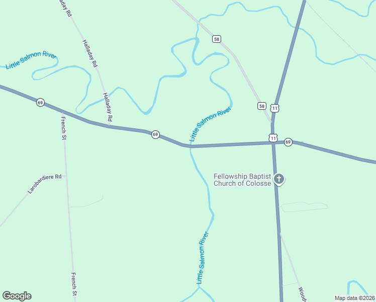 map of restaurants, bars, coffee shops, grocery stores, and more near 3433-35 New York 69 in Parish