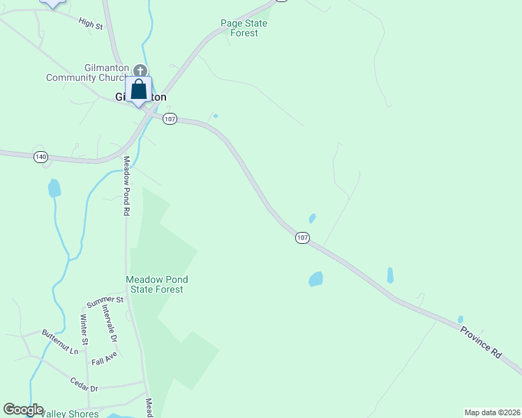 map of restaurants, bars, coffee shops, grocery stores, and more near 611 Province Road in Gilmanton