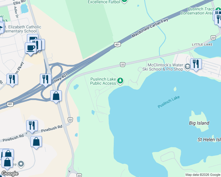 map of restaurants, bars, coffee shops, grocery stores, and more near 14-34 Swastika Trail in Cambridge