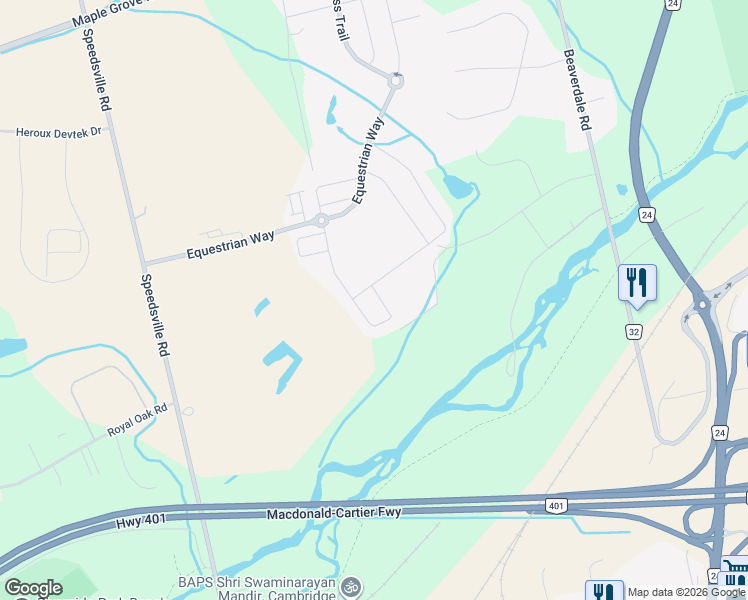 map of restaurants, bars, coffee shops, grocery stores, and more near 16 Wannamaker Crescent in Cambridge