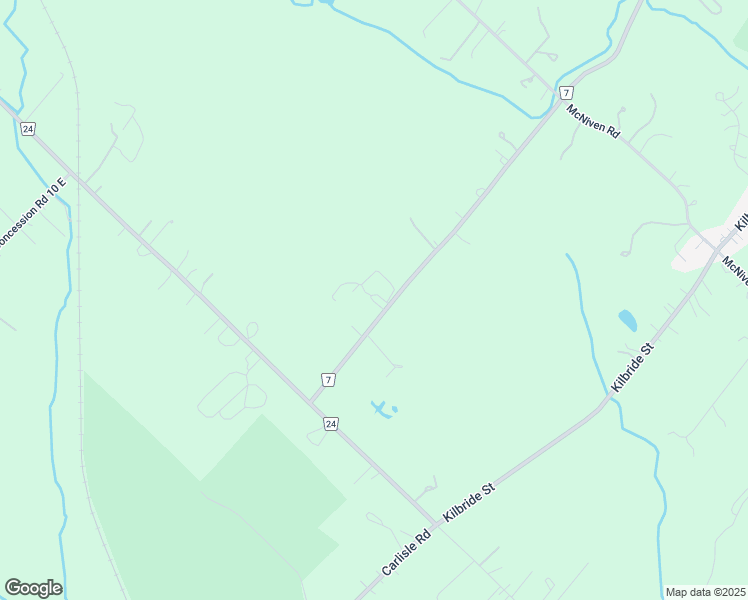 map of restaurants, bars, coffee shops, grocery stores, and more near 1101 Derry Road in Burlington