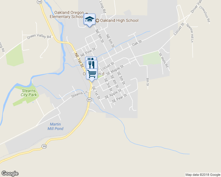 map of restaurants, bars, coffee shops, grocery stores, and more near 416 Southeast 3rd Street in Oakland