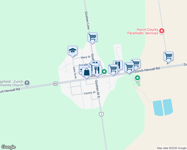 map of restaurants, bars, coffee shops, grocery stores, and more near in Zurich