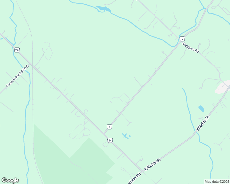 map of restaurants, bars, coffee shops, grocery stores, and more near 1101 Derry Road in Burlington