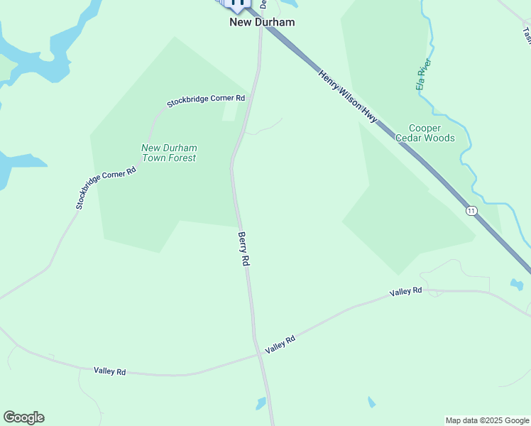 map of restaurants, bars, coffee shops, grocery stores, and more near 54 Berry Road in New Durham