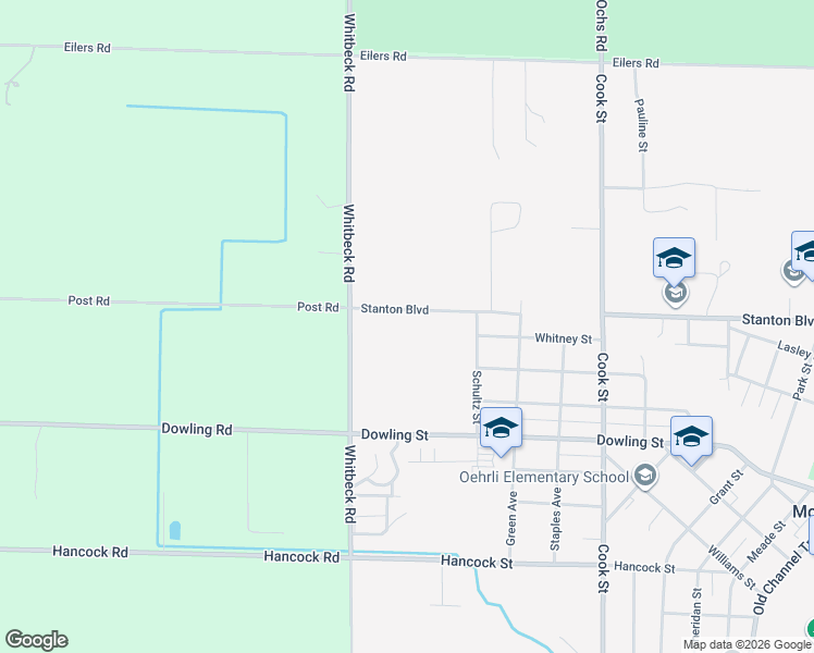 map of restaurants, bars, coffee shops, grocery stores, and more near 5305 Stanton Boulevard in Montague