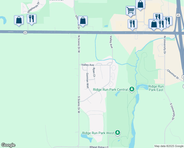 map of restaurants, bars, coffee shops, grocery stores, and more near 200 Ryan Court in West Bend