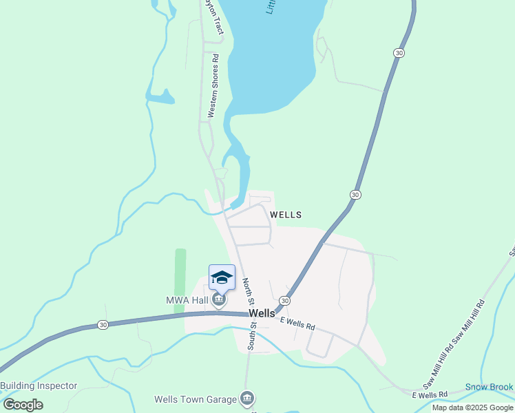 map of restaurants, bars, coffee shops, grocery stores, and more near 98 Jones Road in Wells