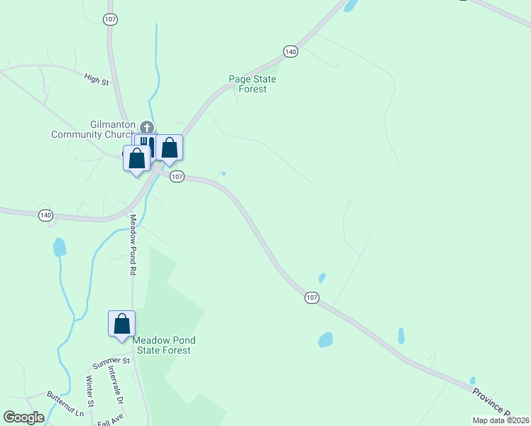 map of restaurants, bars, coffee shops, grocery stores, and more near 585 Province Road in Gilmanton