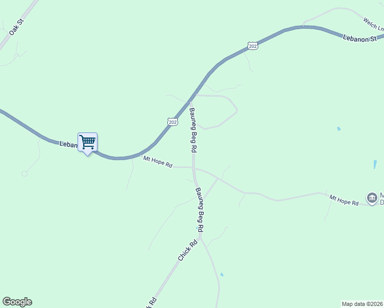 map of restaurants, bars, coffee shops, grocery stores, and more near 48 Bauneg Beg Road in Sanford