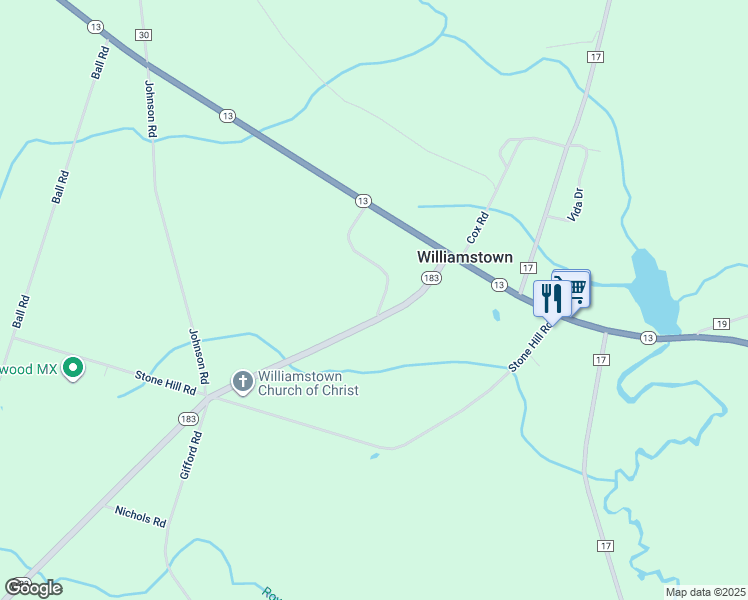 map of restaurants, bars, coffee shops, grocery stores, and more near 943 New York 183 in Williamstown