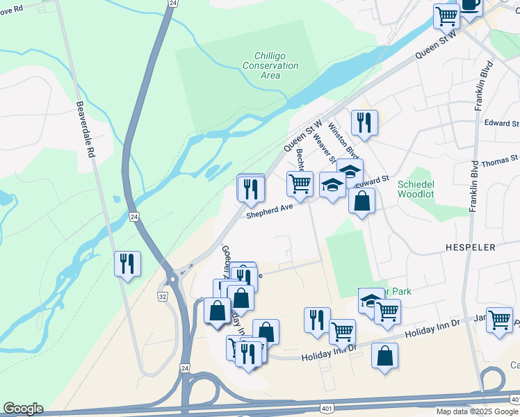 map of restaurants, bars, coffee shops, grocery stores, and more near in Cambridge