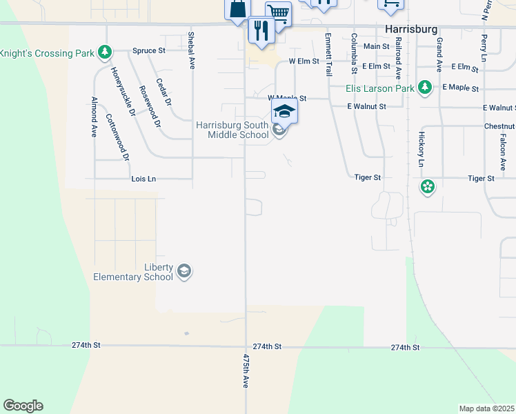 map of restaurants, bars, coffee shops, grocery stores, and more near 840 Cliff Avenue in Harrisburg