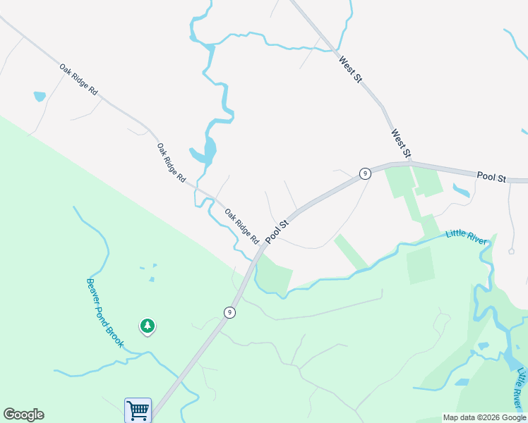 map of restaurants, bars, coffee shops, grocery stores, and more near 165-177 Oak Ridge Road in Biddeford