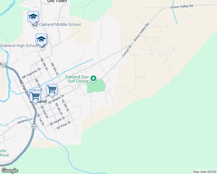 map of restaurants, bars, coffee shops, grocery stores, and more near 310 Southeast Wells Road in Oakland