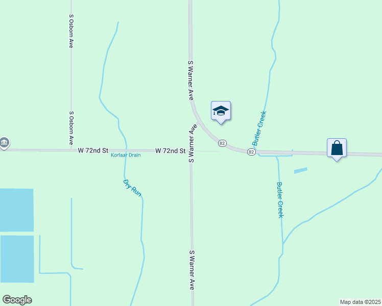 map of restaurants, bars, coffee shops, grocery stores, and more near 7200 South Warner Avenue in Fremont