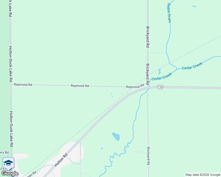 map of restaurants, bars, coffee shops, grocery stores, and more near 7175 Raymond Road in Holton