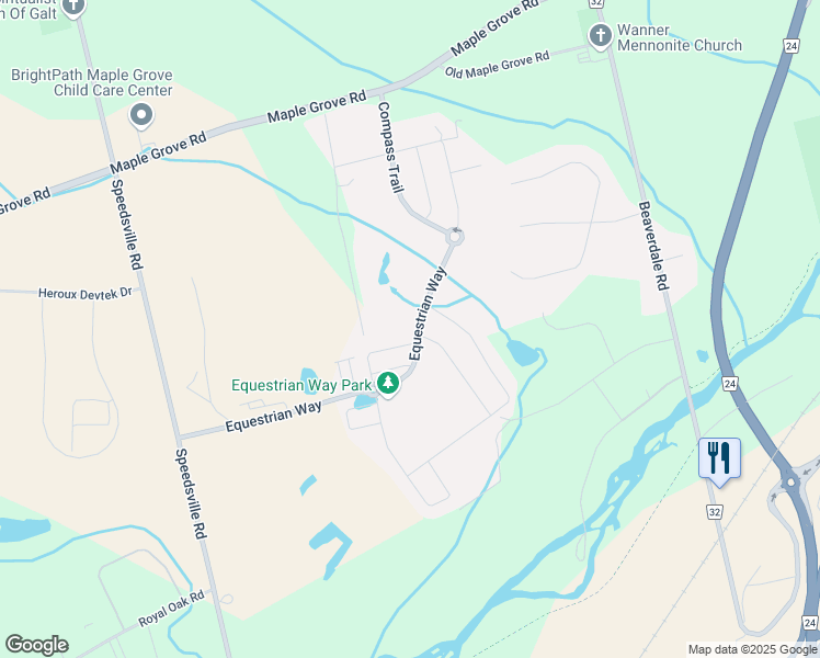map of restaurants, bars, coffee shops, grocery stores, and more near 348 Equestrian Way in Cambridge