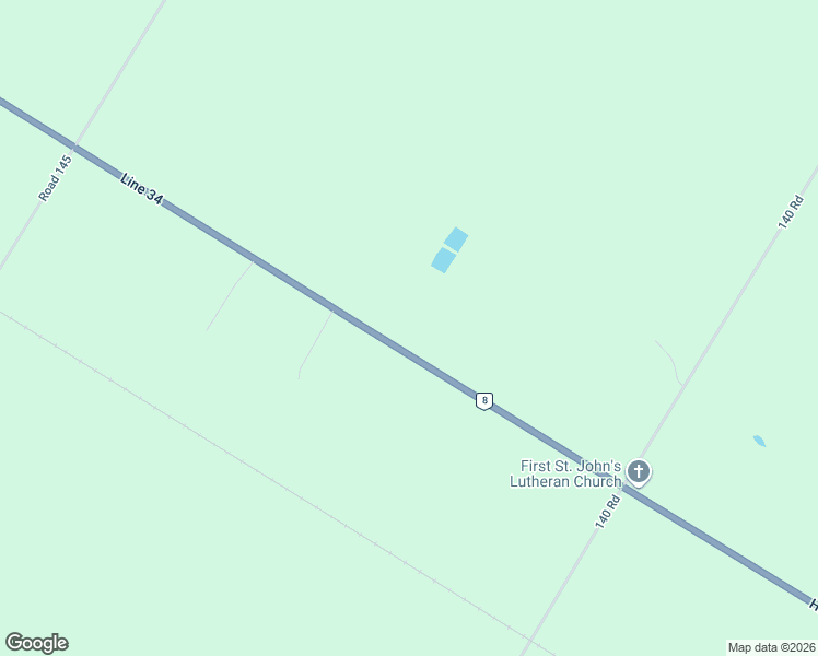 map of restaurants, bars, coffee shops, grocery stores, and more near 5066 Line 34 in Stratford