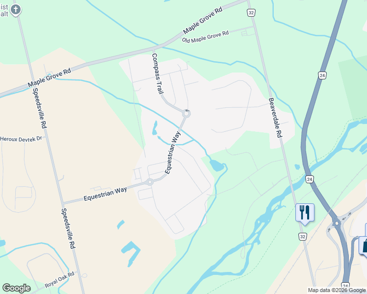 map of restaurants, bars, coffee shops, grocery stores, and more near 323 Ridge Road in Cambridge