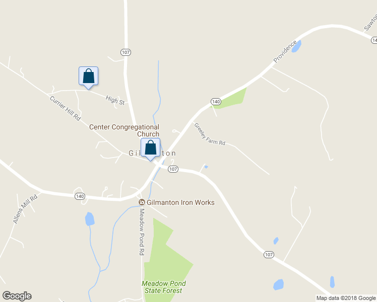 map of restaurants, bars, coffee shops, grocery stores, and more near 440 New Hampshire 140 in Gilmanton