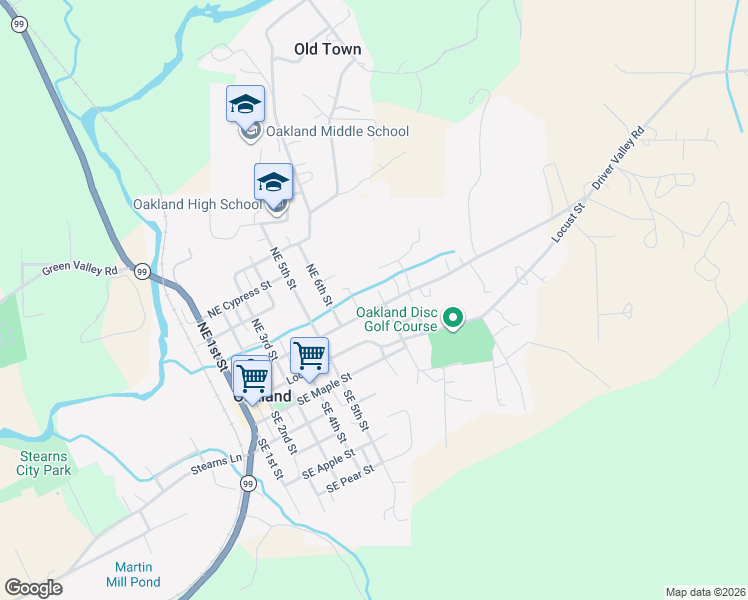 map of restaurants, bars, coffee shops, grocery stores, and more near 777 Oak Street in Oakland