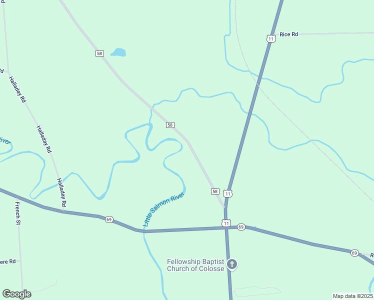 map of restaurants, bars, coffee shops, grocery stores, and more near 61 County Route 58 in Parish