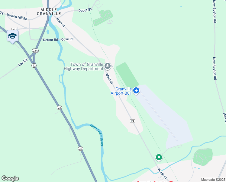 map of restaurants, bars, coffee shops, grocery stores, and more near 1269 County Road 24 in Granville