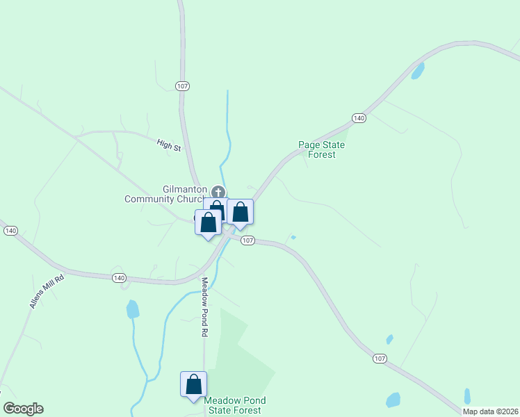 map of restaurants, bars, coffee shops, grocery stores, and more near 440 New Hampshire 140 in Gilmanton