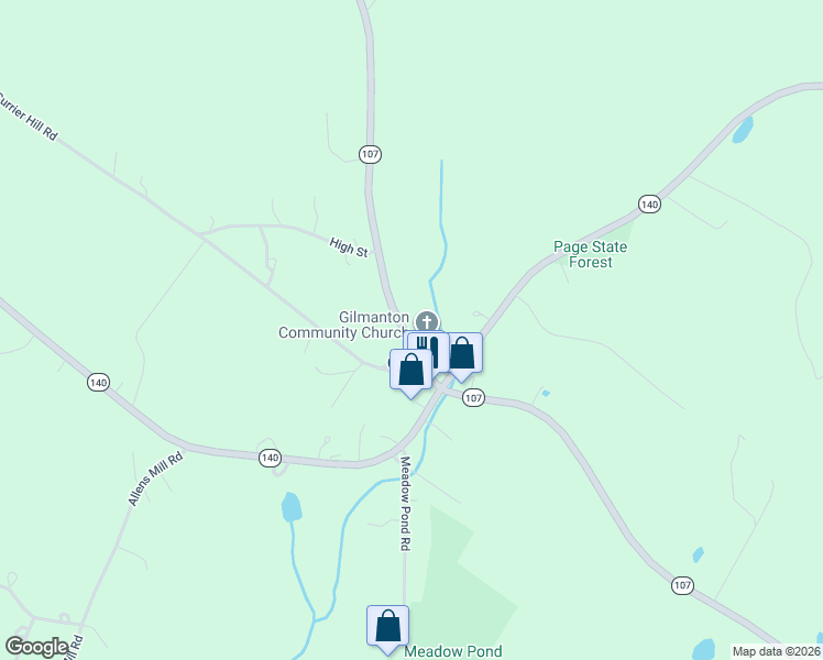 map of restaurants, bars, coffee shops, grocery stores, and more near 481 Province Road in Gilmanton