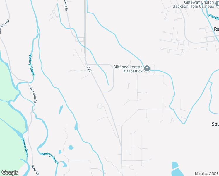 map of restaurants, bars, coffee shops, grocery stores, and more near 2380 Grand Teton Circle in Jackson